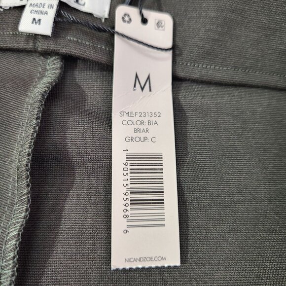 Nic & Zoe Drapey Ponte Wide Leg Ankle Pant In Briar New With Tags Women's Size M - Picture 12 of 14